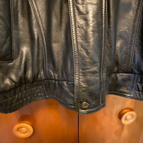 AUTHENTIC TYPE A-2 FLYER'S JACKET BLACK LEATER EXCELLENT CONDITION SIZE 42 - Picture 7 of 16